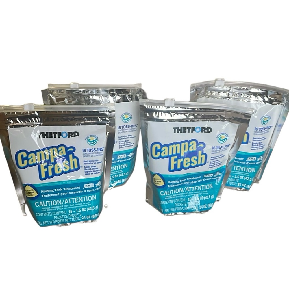 Thetford Campa Fresh lot of 4 bags toss in sachets ocean breeze scent
